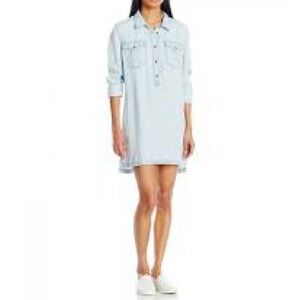 Silver Jeans NWT Jean Chambray Long Sleeve Denim Dress S